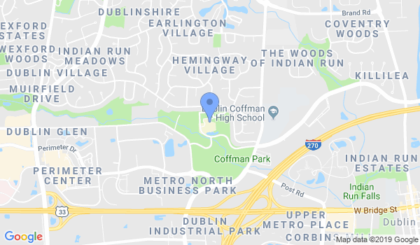 Central Ohio Tae Kwon Do location Map