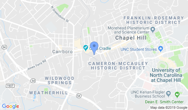 Chapel Hill/Carrboro Tae Kwon location Map