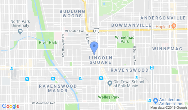 Gracie Chicago Jiu Jitsu location Map