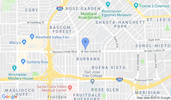 East West Karate School location Map