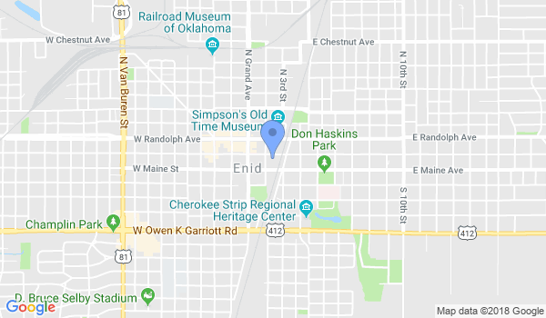 Family Martial Arts of Enid location Map