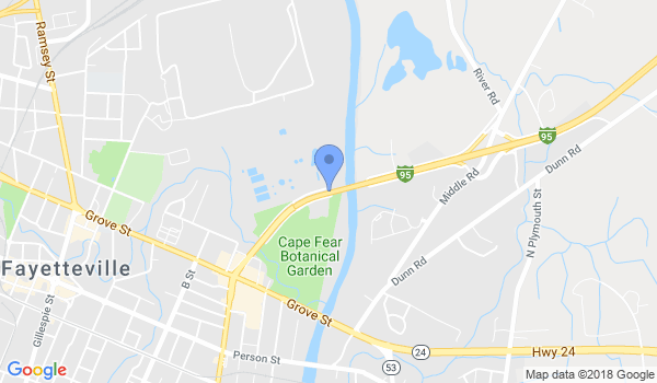 Fayetteville Fort Bragg Judo location Map