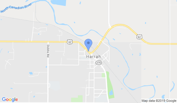First Baptist Harrah Judo Team location Map