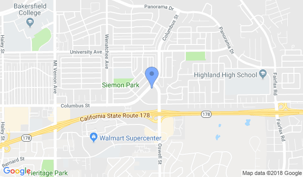 Goju Ryu Karate-Do Bakersfield location Map