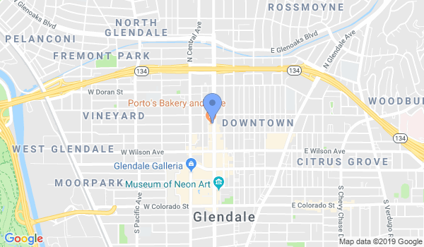 Gracie Barra Glendale location Map