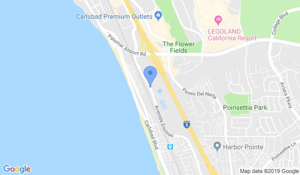 Gracie Jiu Jitsu Carlsbad location Map