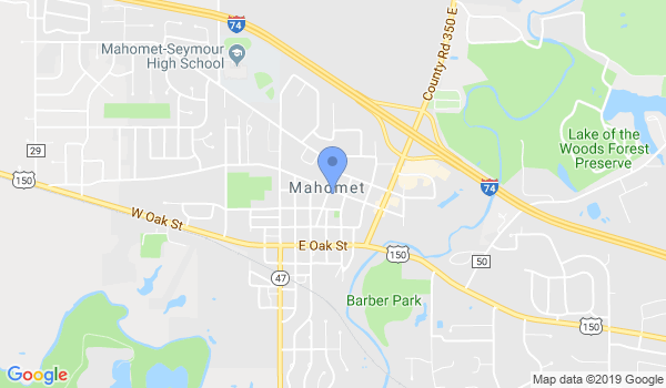 HMD Academy of Tae Kwon Do in Mahomet location Map