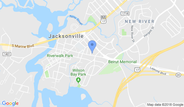 Hwang's Taekwon-do of Jacksonville, NC location Map
