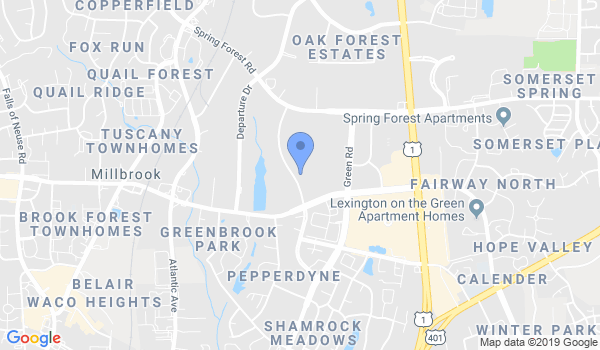 Karate International of Raleigh location Map