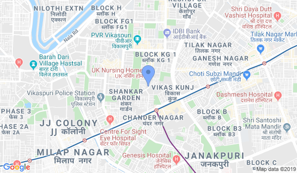 Kickboxing Training Delhi location Map