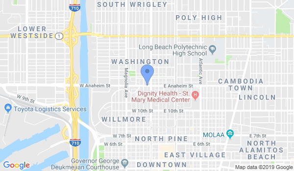 Long Beach Kick Boxing location Map