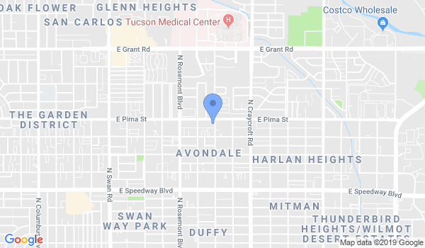 Martial Arts of Tucson location Map
