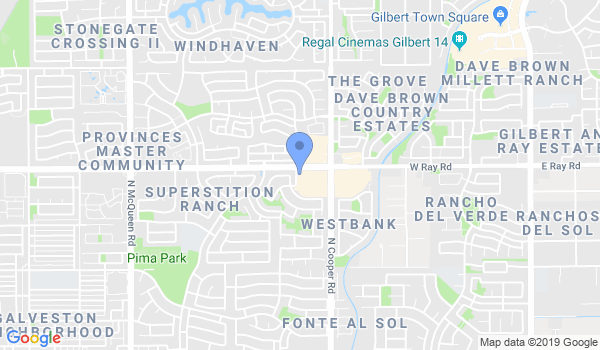 Martial Arts Chandler location Map