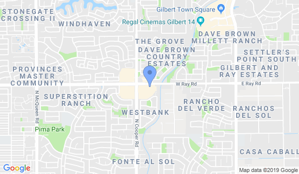 Martial Arts Gilbert location Map