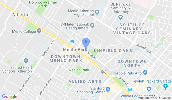 Menlo Park Jujitsu location Map