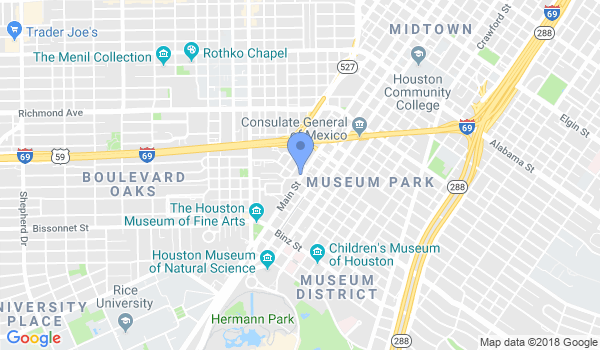 Midtown MMA Houston location Map
