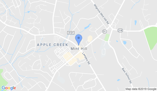 Mint Hill Kung Fu School location Map