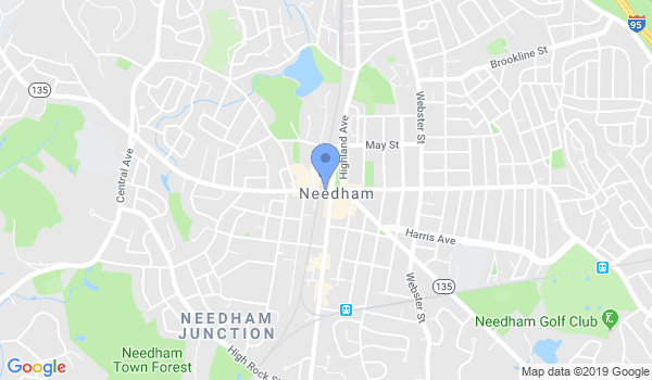 Needham Martial Arts Center location Map