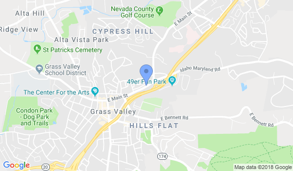 Nevada County Judo and Jujitsu location Map