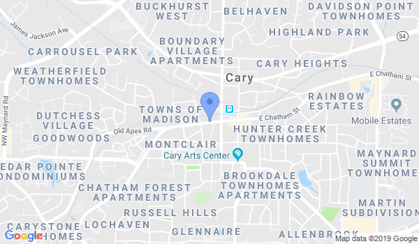 Ninjutsu Defense Arts Center, Martial Arts Cary, Morrisville, NC location Map