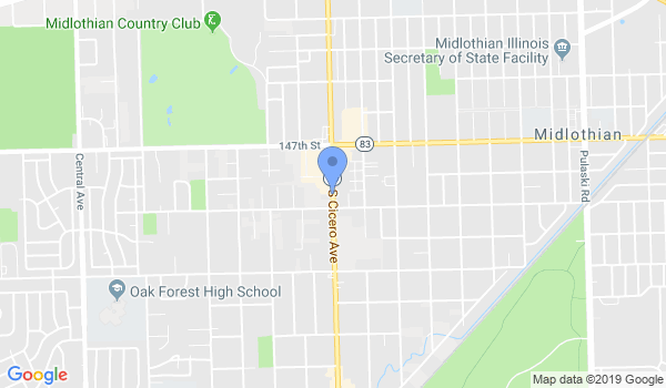 Oak Forest Self Defense Studio location Map