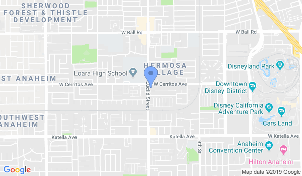 Orange County Judo Training Center  location Map