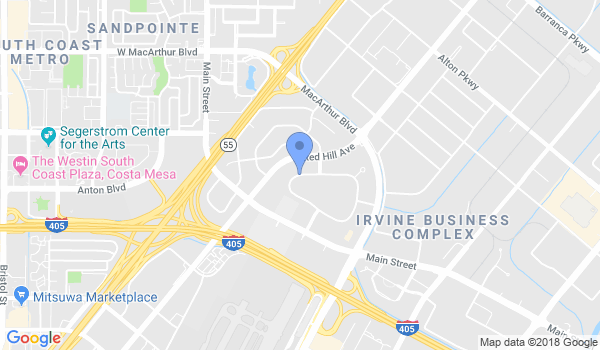 Orange County Judo Training Center location Map