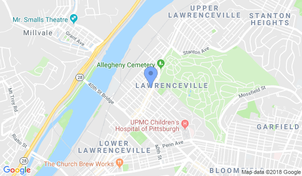Pittsburgh Bujinkan Dojo location Map