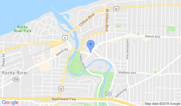 Rocky River Fitness Kickboxing location Map
