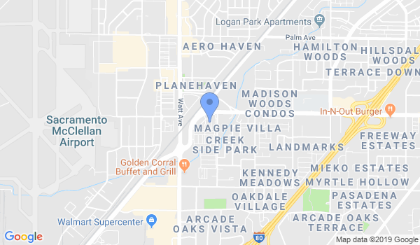 Sacramento CQC Karate and MMA location Map