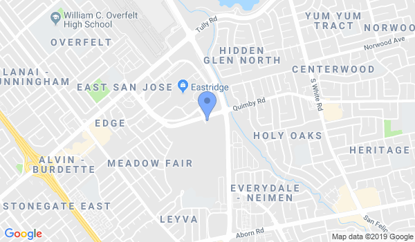 San Jose Martial Arts Center location Map