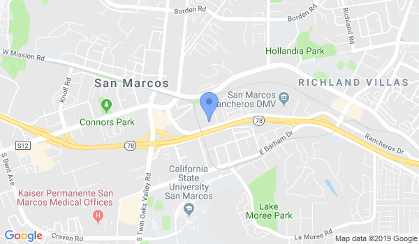 San Diego Brazilian JiuJitsu and Mixed Martial Arts Escondido location Map