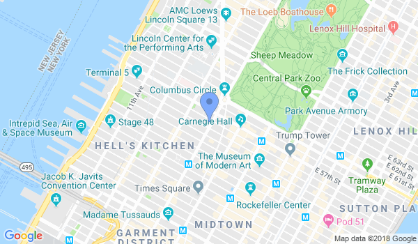 Shinjinbukan Shōrin Ryū - New York Branch location Map