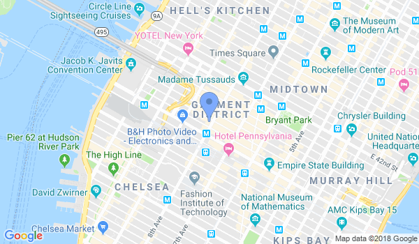 Shorinji Kempo Midtown New York City location Map