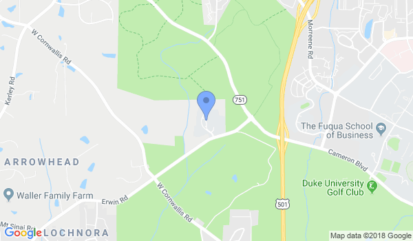 Shotokan Ohshima Durham-Chapel Hill Dojo location Map