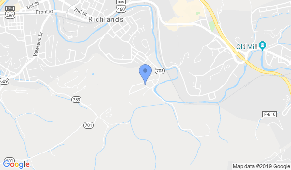 The Southwest Virginia Martial Arts Academy location Map