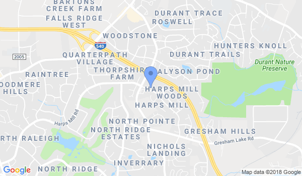 Traditional Shorin-Ryu Karate-Do of Raleigh location Map