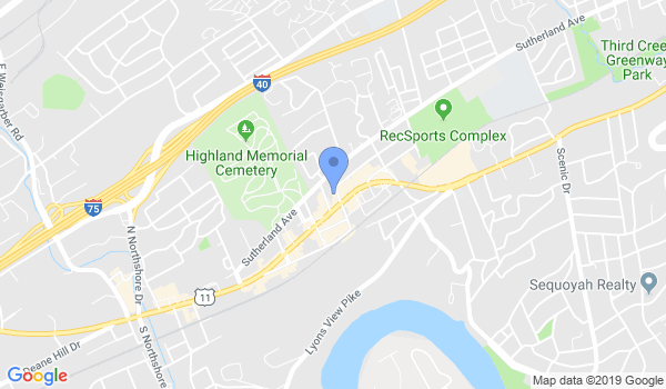Wah Lum Kung Fu of Knoxville location Map