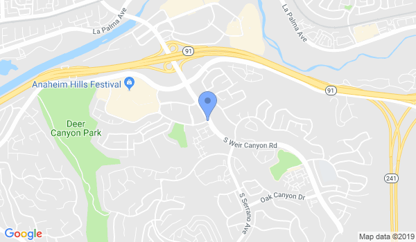 Anaheim Hills taekwondo location Map