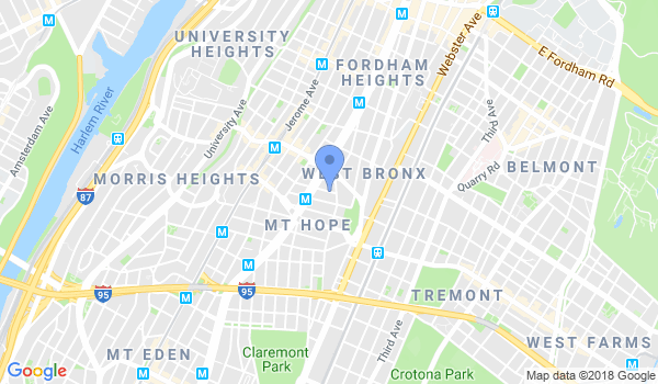 Tremont Judo and Tremont Ju Jitsu location Map